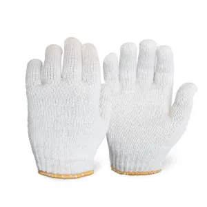 12 Pairs - Natural White String Knit Glove