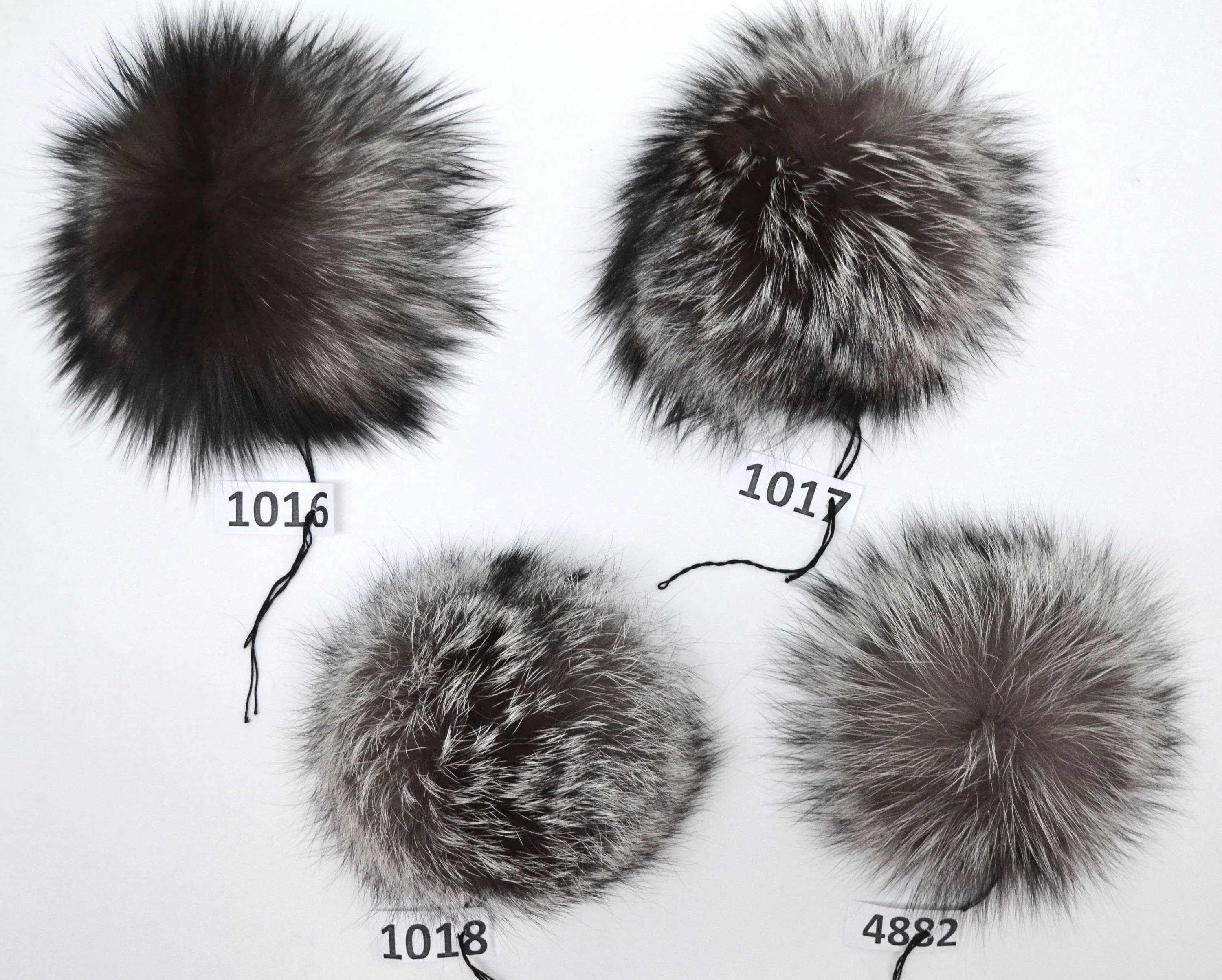 5-9" LARGE SILVER FOX Pom Poms