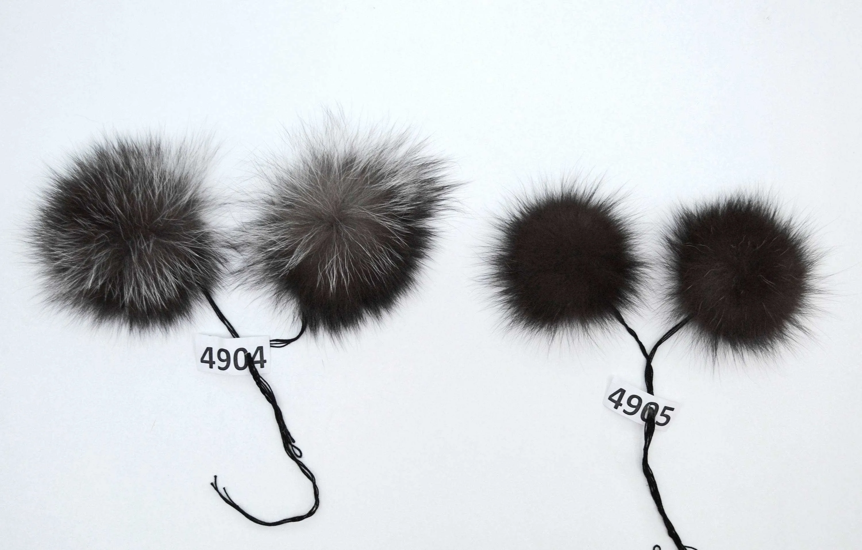 5-9" LARGE SILVER FOX Pom Poms