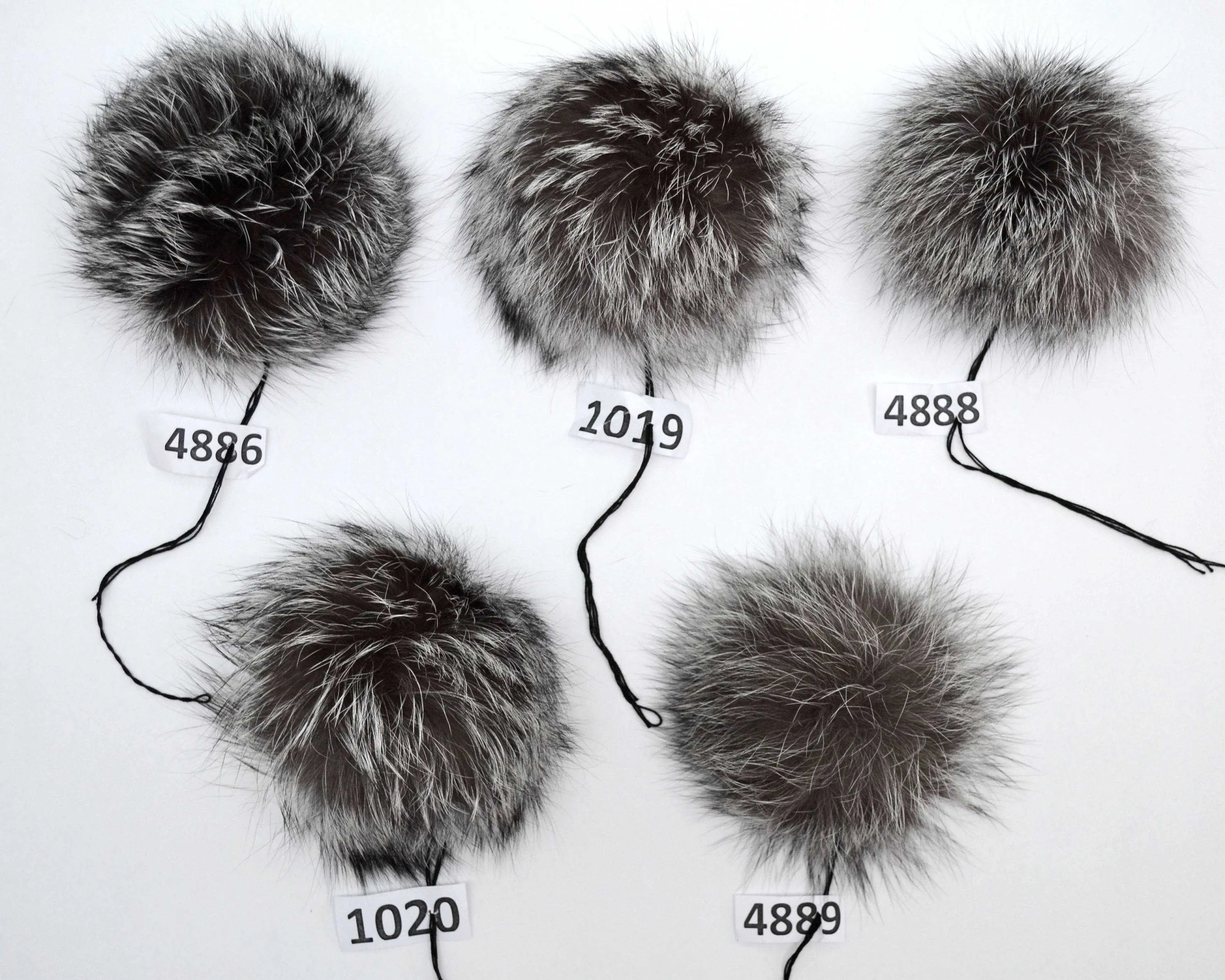 5-9" LARGE SILVER FOX Pom Poms