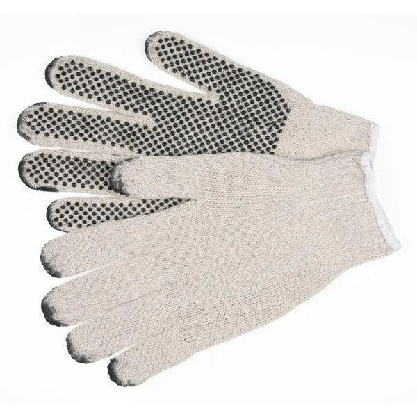 9657L MCR Safety Regular Weight Gloves, Large, Cotton Polyester Blend, Natural