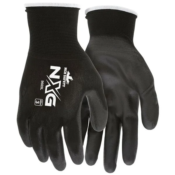 9669XS MCR Safety Memphis Gloves, X-Small, Nylon, Black, Knit Wrist Cuff