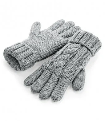 Beechfield Cable Knit Melange Gloves