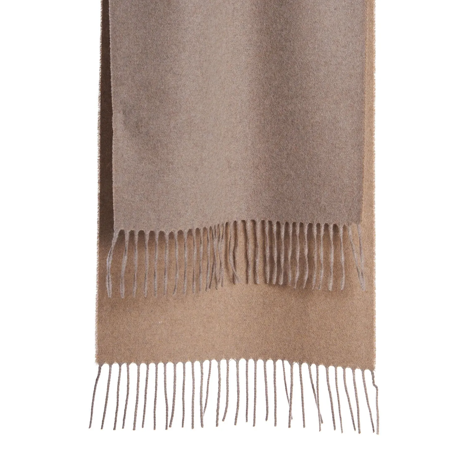 BEIGE AND CAMEL DOUBLE-FACE SCARF