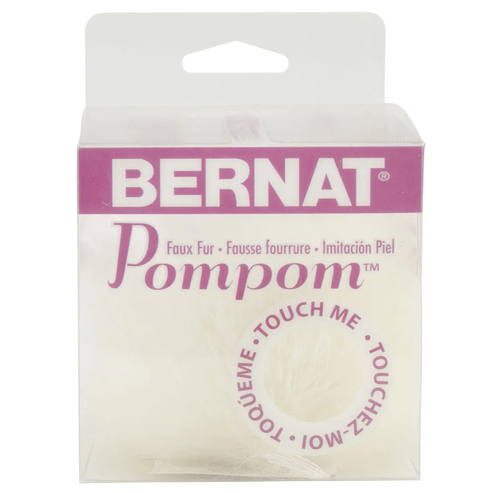 Bernat Faux Fur Pom Pom 1 pack - White Rabbit