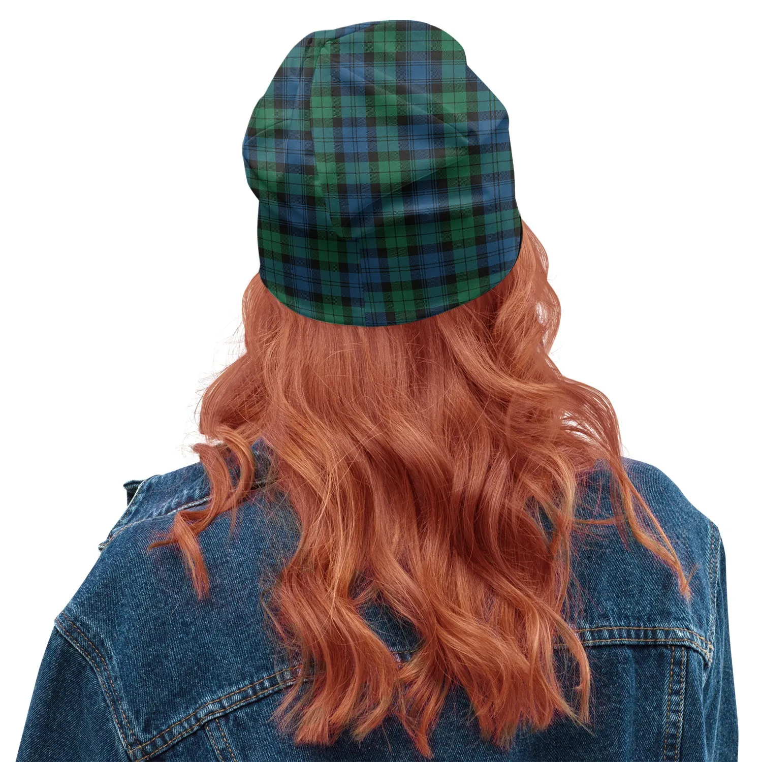 Black Watch Ancient Tartan Beanies Hat with Family Crest