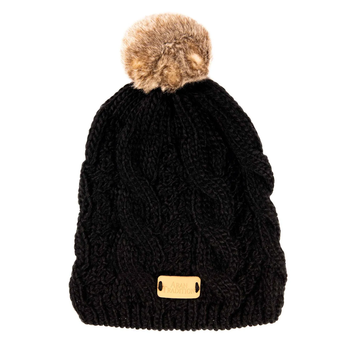 Cable Knitted Pom Pom Beanie