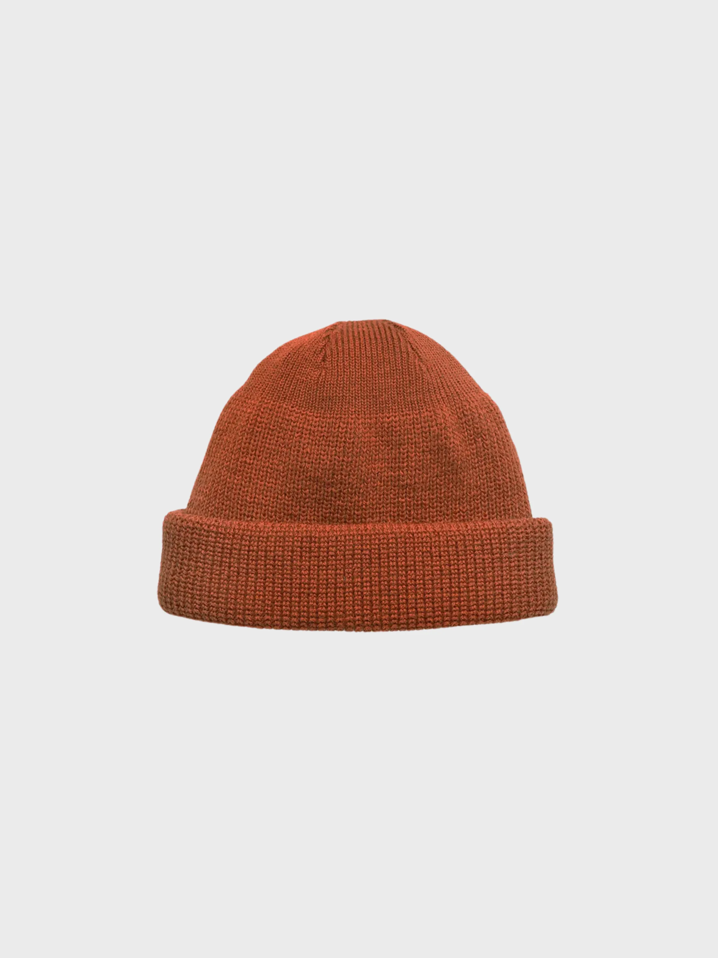 Dehen Wool Knit Watch Cap Burnt Orange FW24