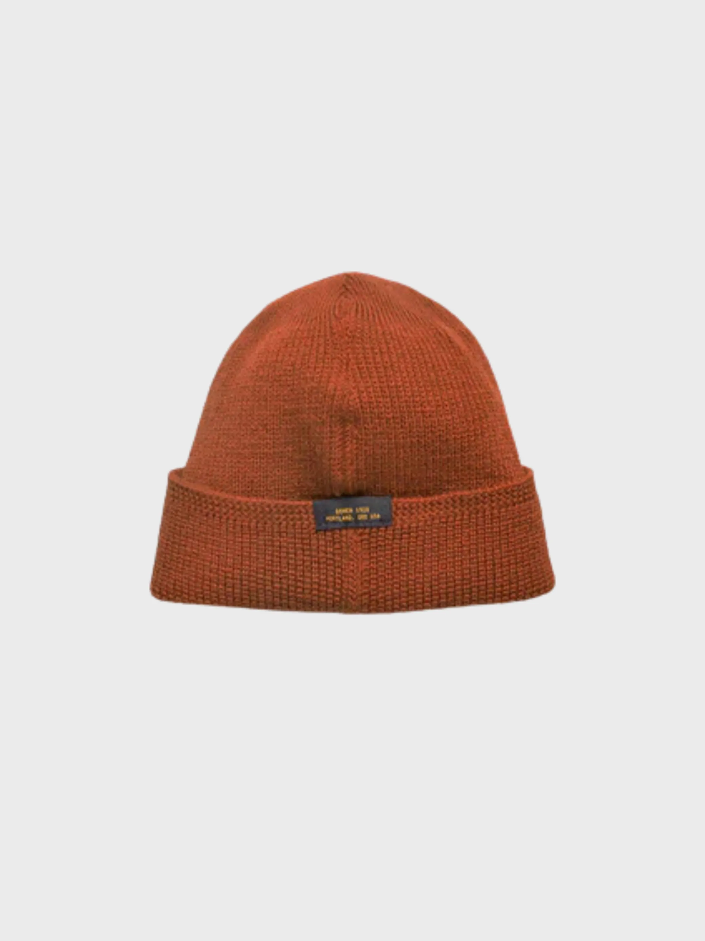 Dehen Wool Knit Watch Cap Burnt Orange FW24