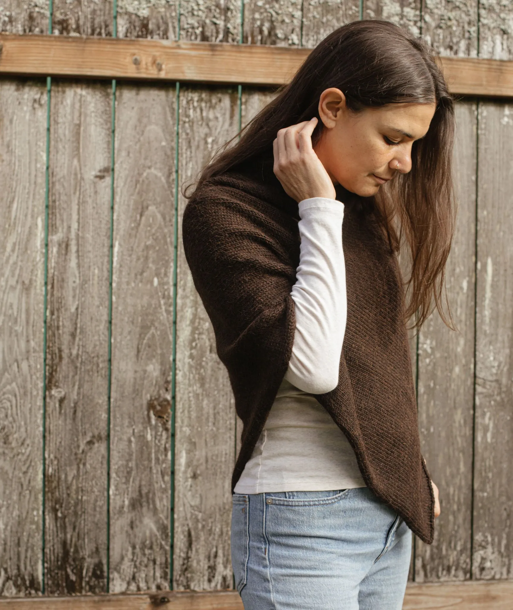 Easy Folded Poncho Using Berroco Ultra Alpaca