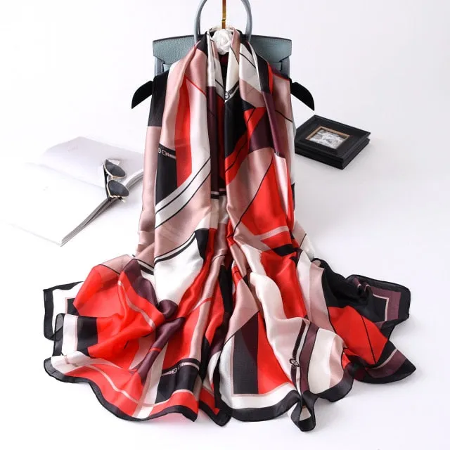 Fashion Silk Scarf Printed Bandana Shawl #LZ164