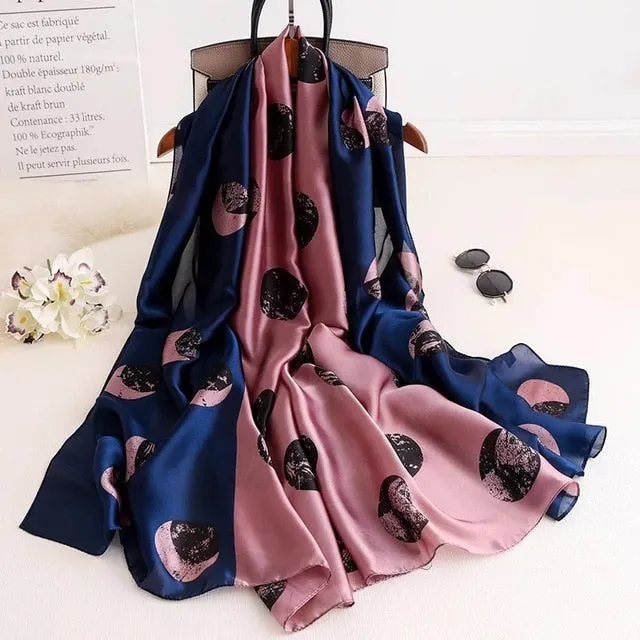 Fashion Silk Scarf Printed Bandana Shawl #LZ164