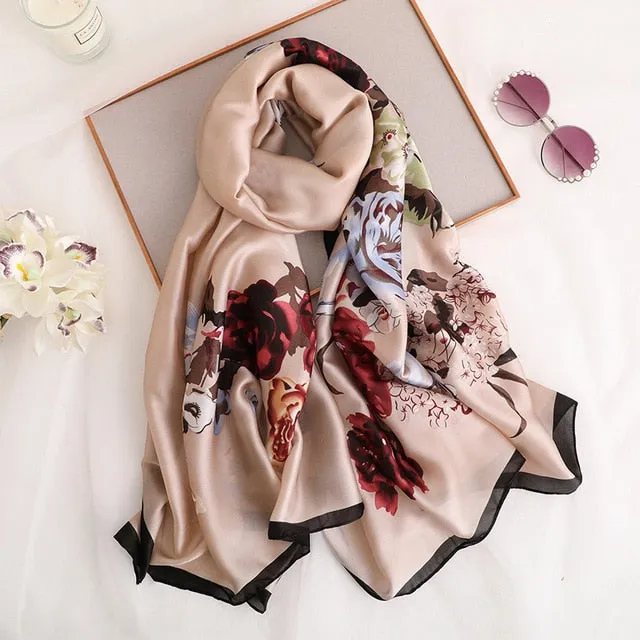 Fashion Silk Scarf Printed Bandana Shawl #LZ164