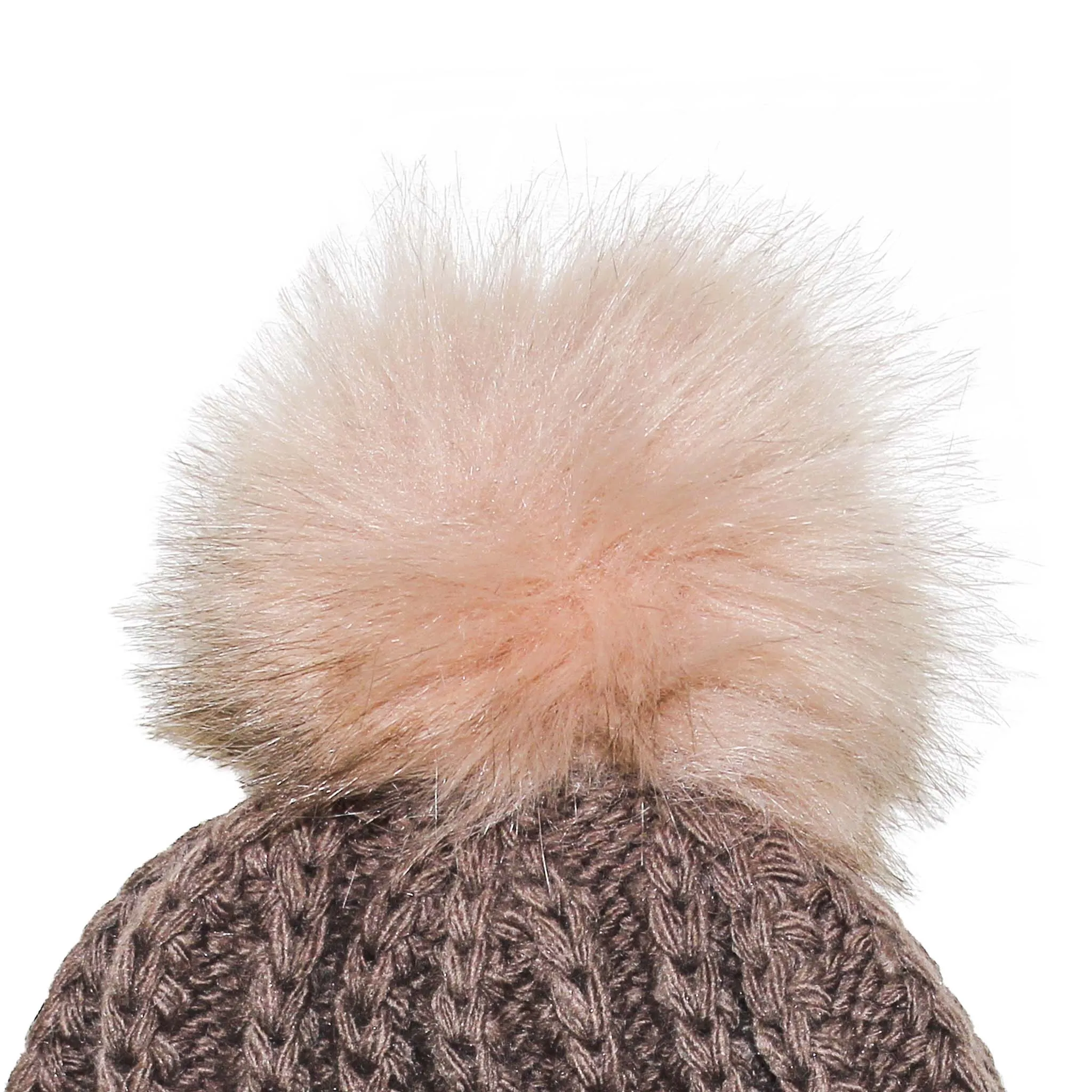 Fisherman Stitch Pom Pom Hat