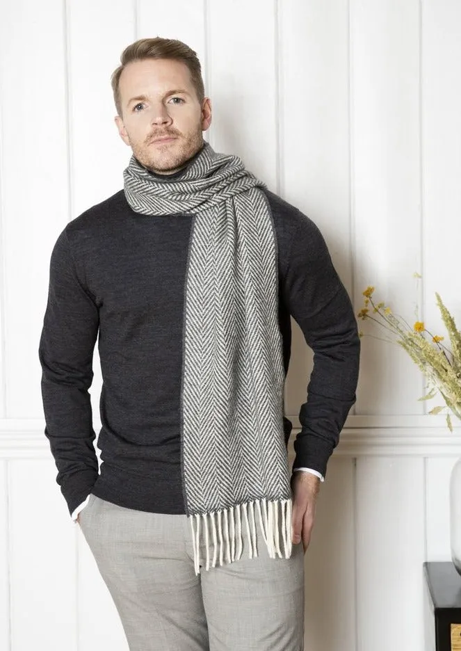 Foxford Cashmere Lambswool Scarf | Charcoal