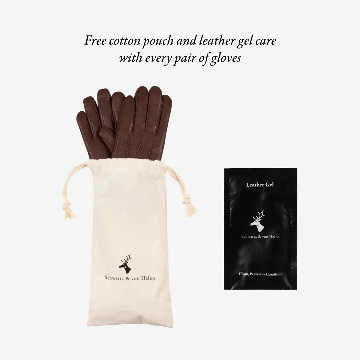 Giocante - suede leather gloves with luxurious sheep fur lining