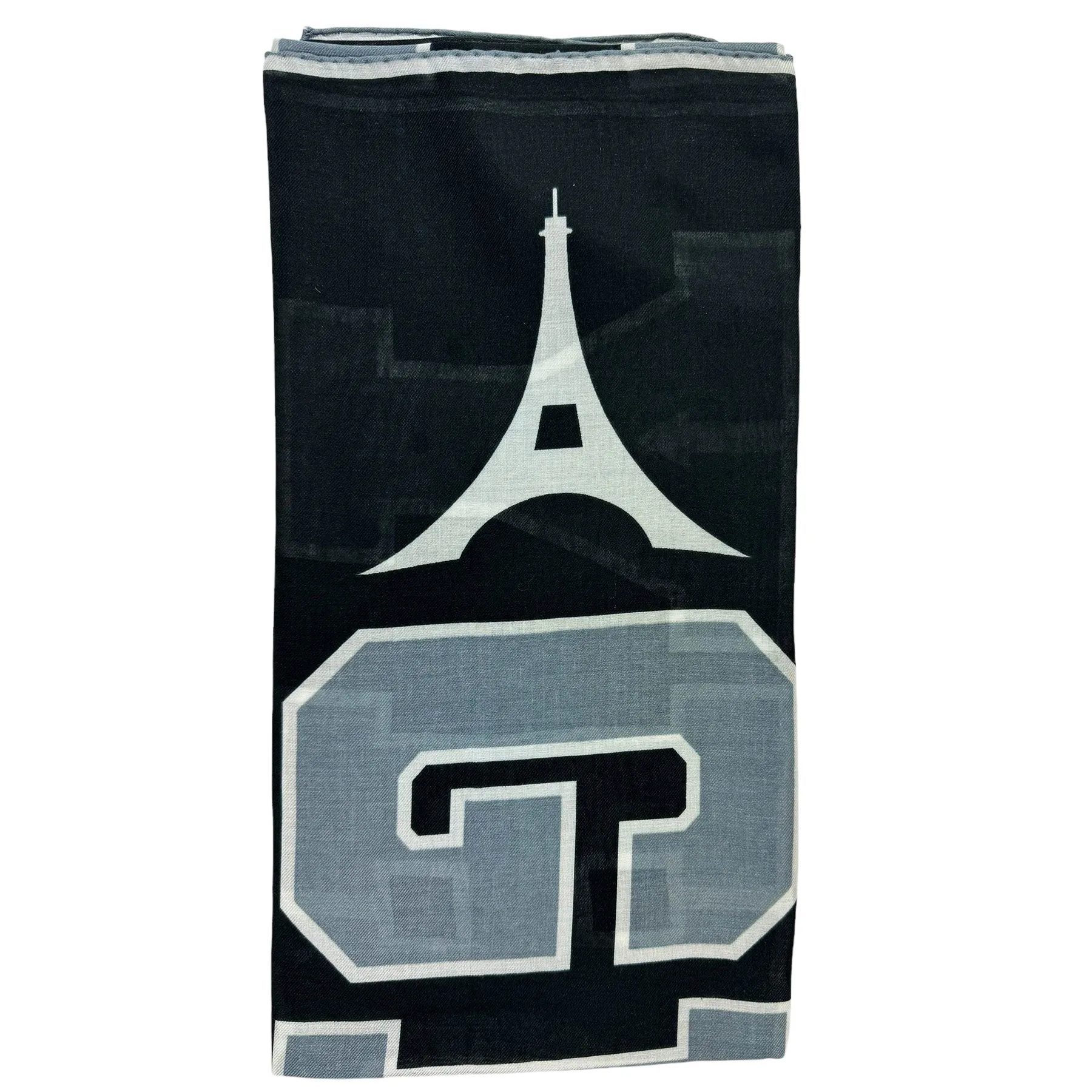 Givenchy Scarf Black Gray Logo - Lightweight Cotton Silk Shawl FINAL SALE