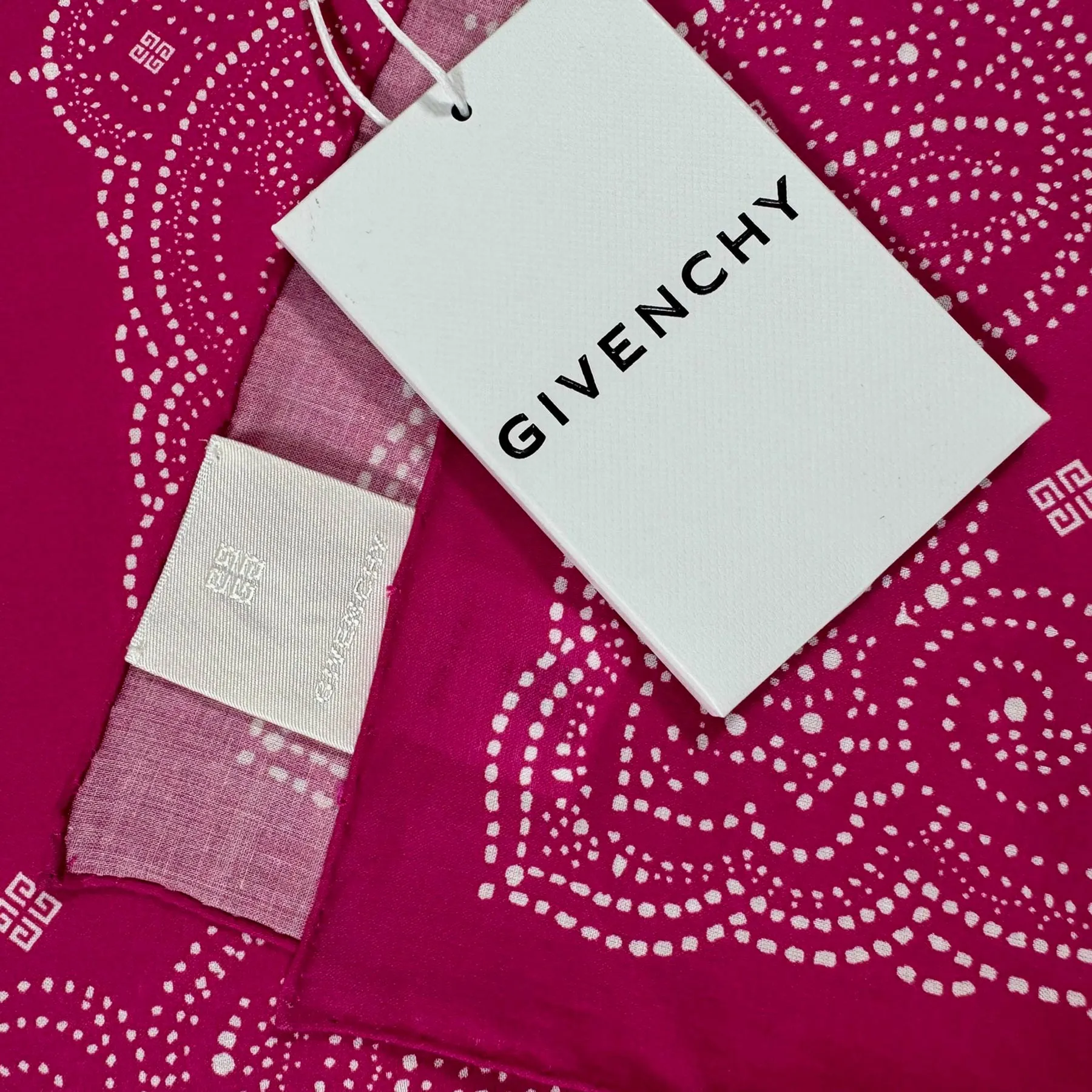 Givenchy Small Scarf Magenta Paisley - Cotton Square Bandana SALE