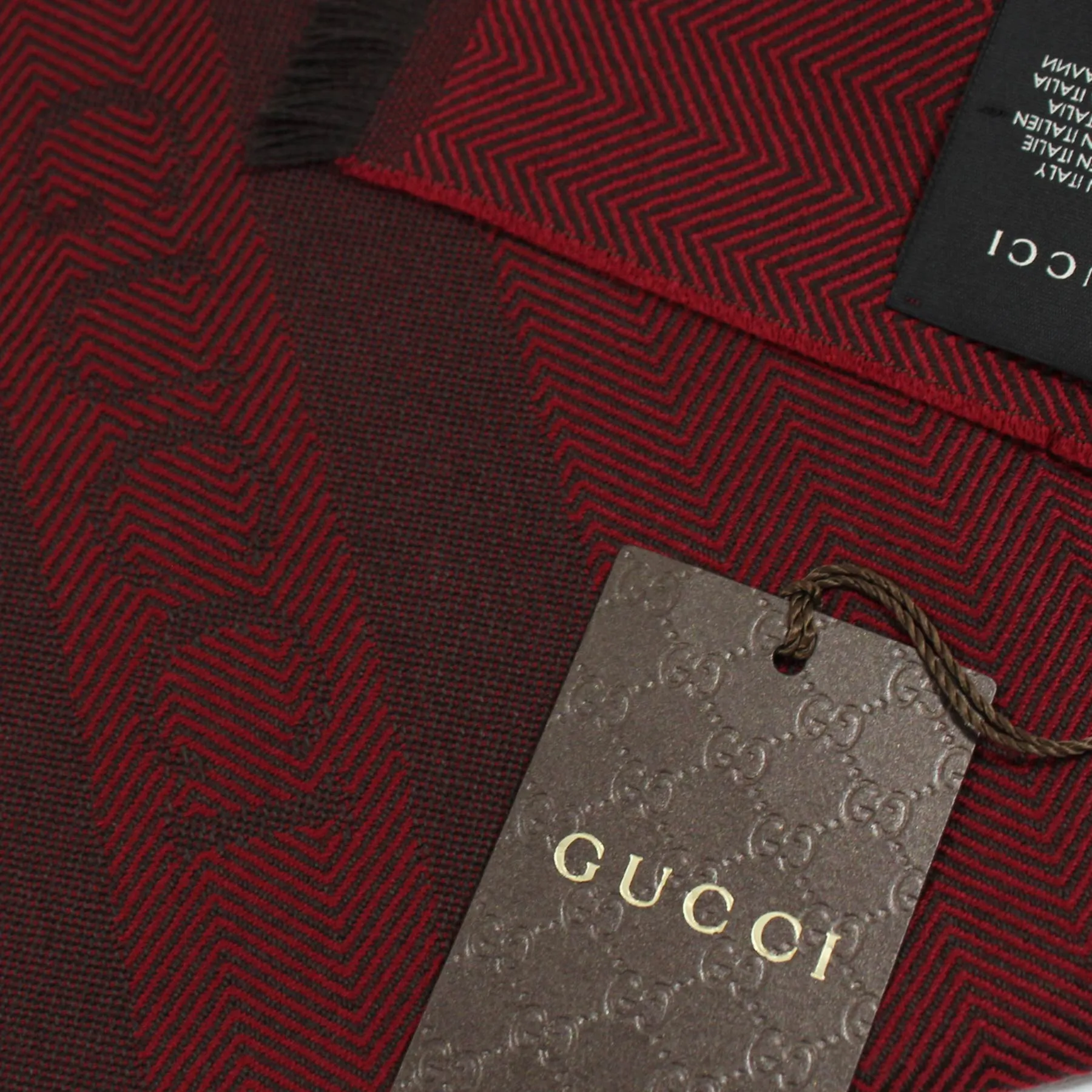 Gucci Scarf Bordeaux Signature Design - Wool Shawl SALE