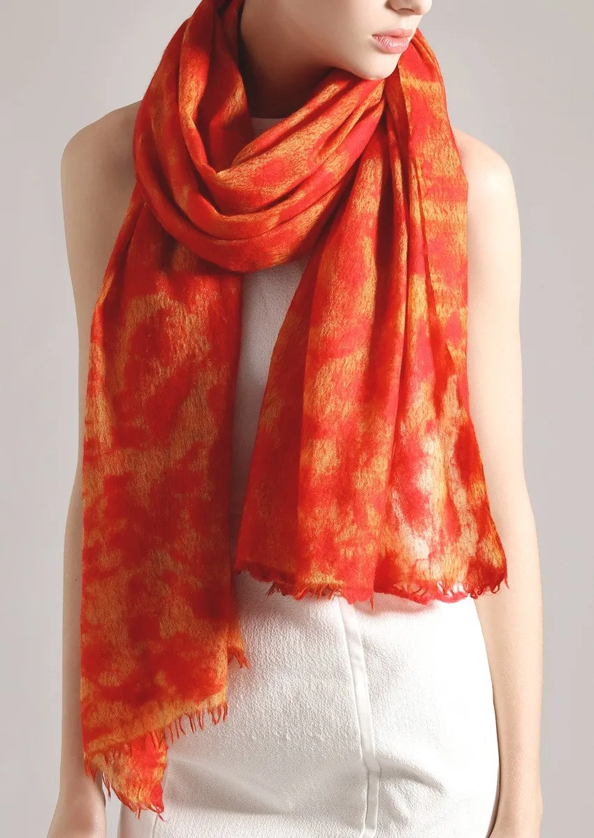 Hand-dyed cashmere scarf