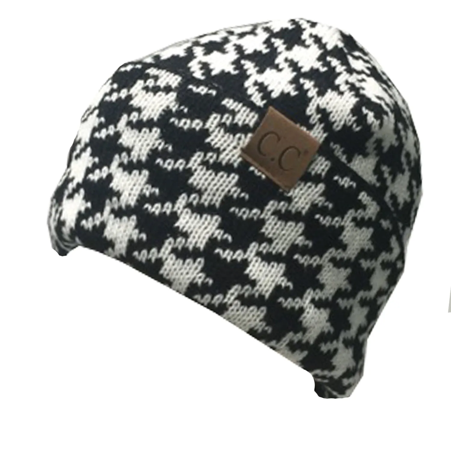 Hat-12 HOUNDSTOOTH BEANIE