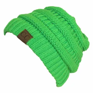 HAT-20A BEANIE NEON LIME GREEN