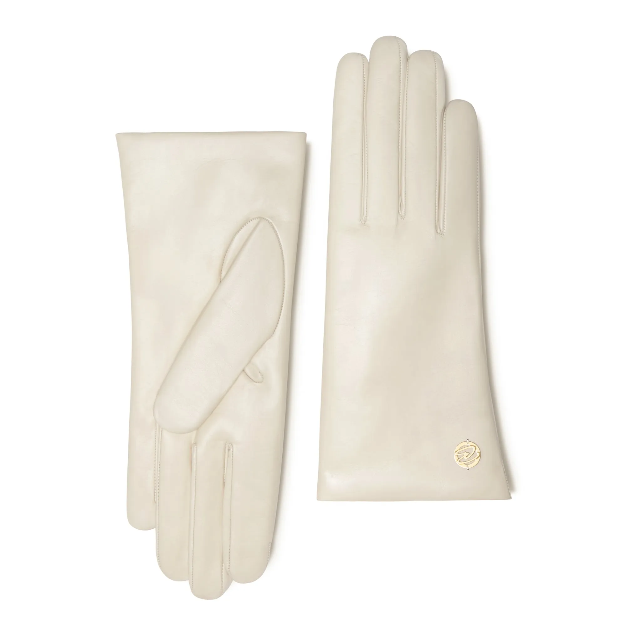 Honoré Eleanor cream goatskin leather gloves