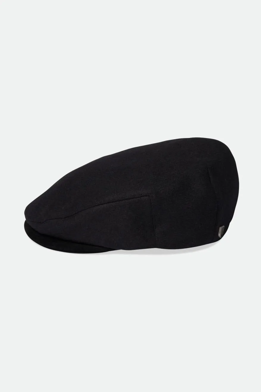 Hooligan Baggy Reserve Melton Wool Driver Cap - Black/Black