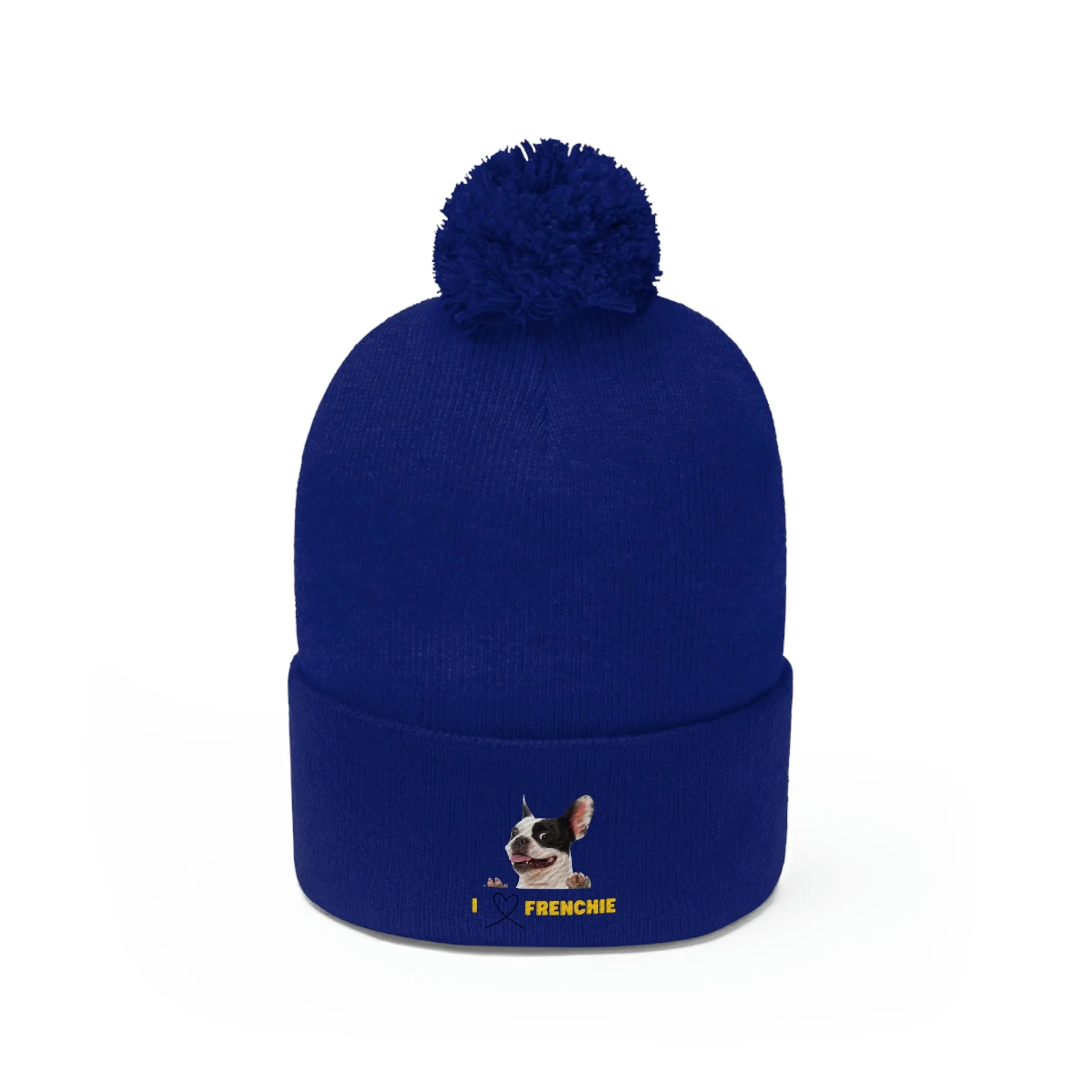 I love my French Bulldog Dog POD Pom Pom Beanie