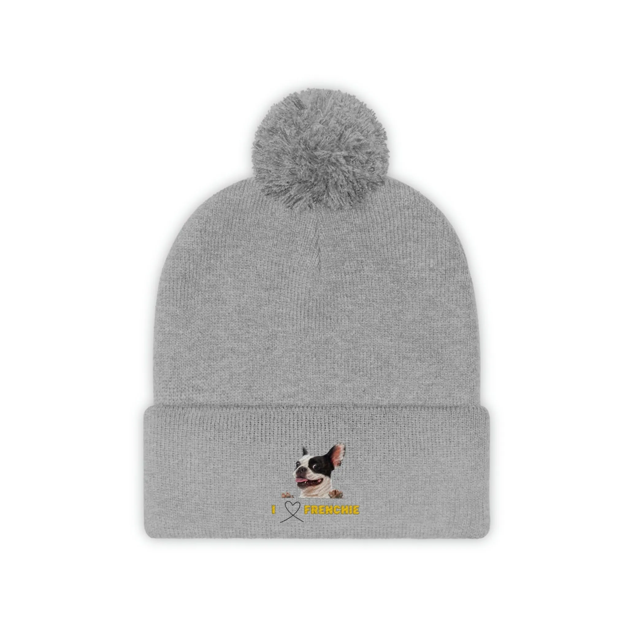 I love my French Bulldog Dog POD Pom Pom Beanie