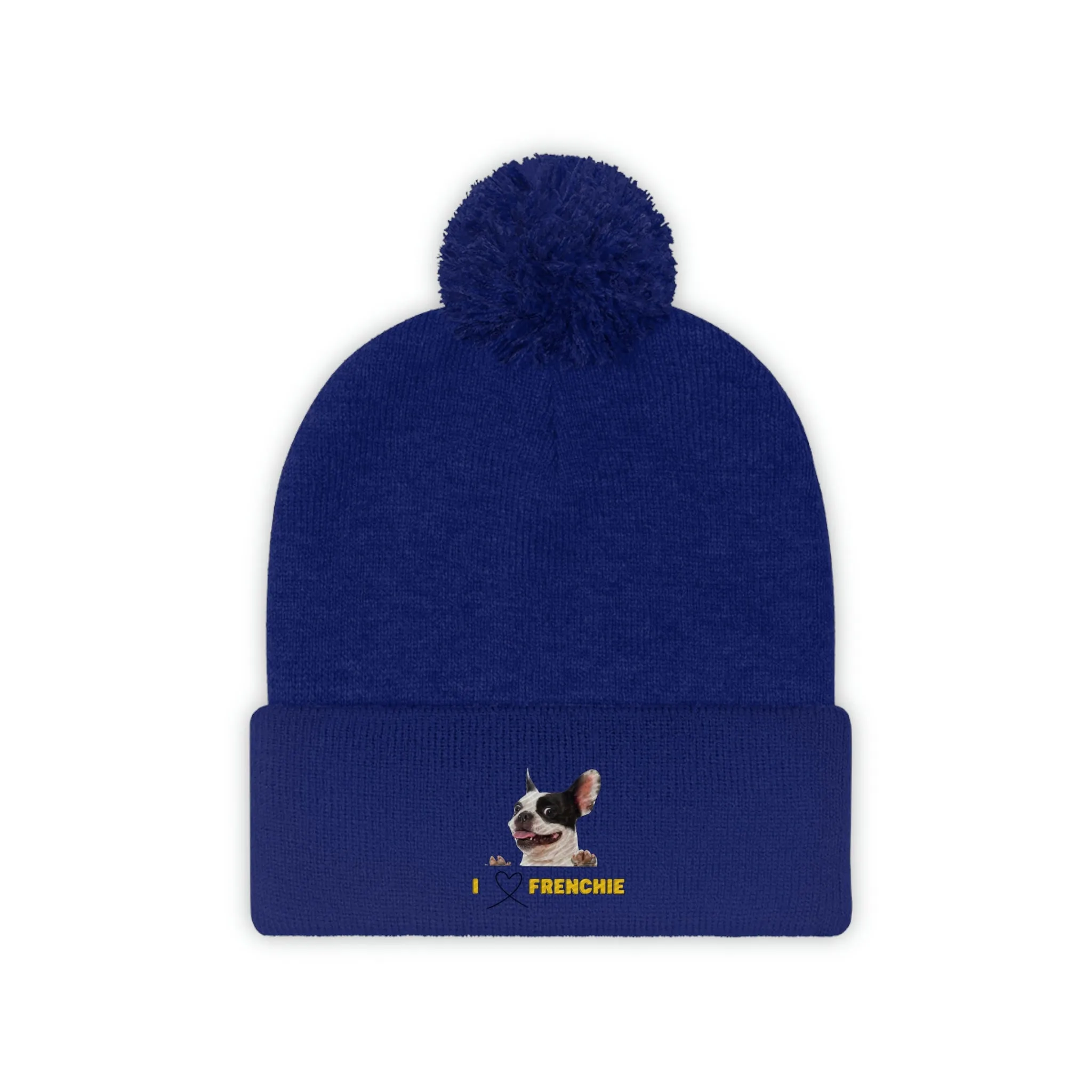 I love my French Bulldog Dog POD Pom Pom Beanie