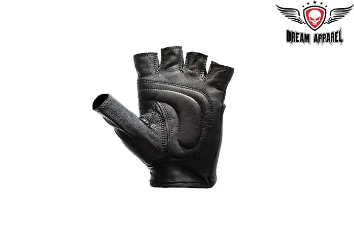 Leather Fingerless Riding Gloves