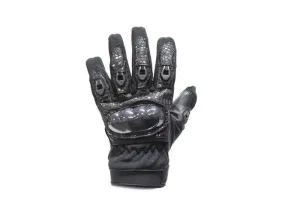 Leather Motorcycle Gloves With Mesh, GLZ44-DL