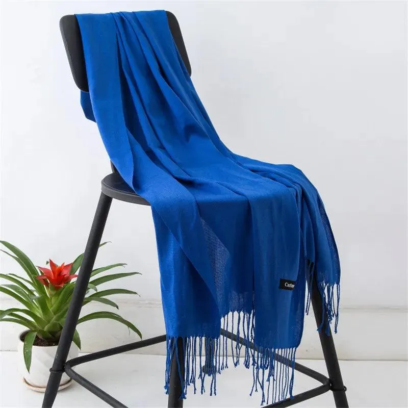 Long Warm Cashmere Hijab Scarf