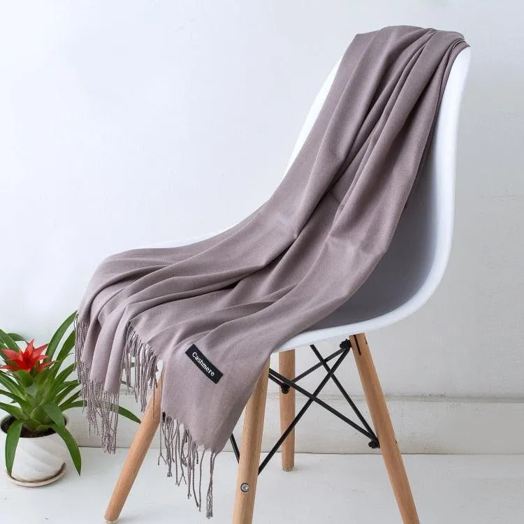 Long Warm Cashmere Hijab Scarf