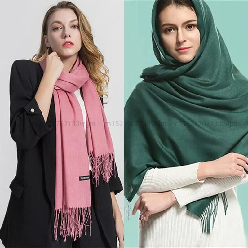 Long Warm Cashmere Hijab Scarf