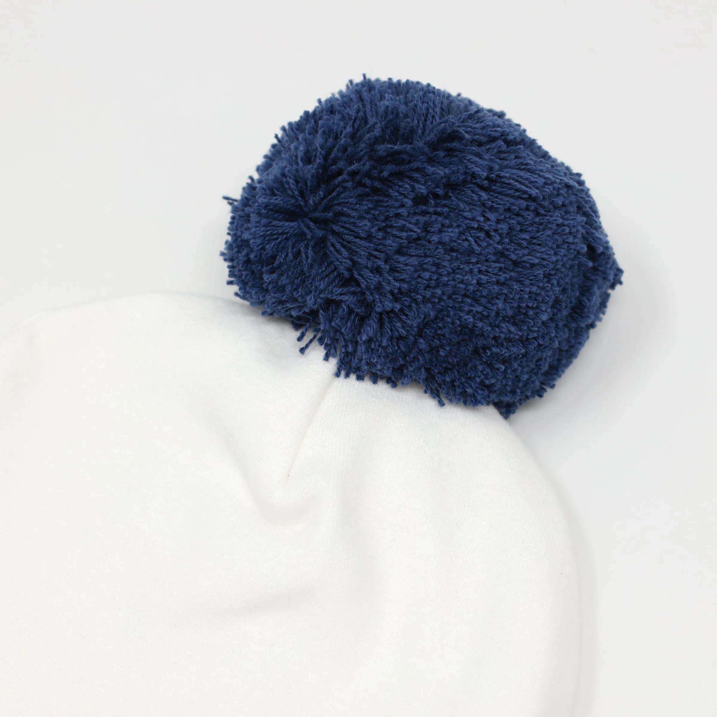 oh baby! Pom Hat - Denim on Cream