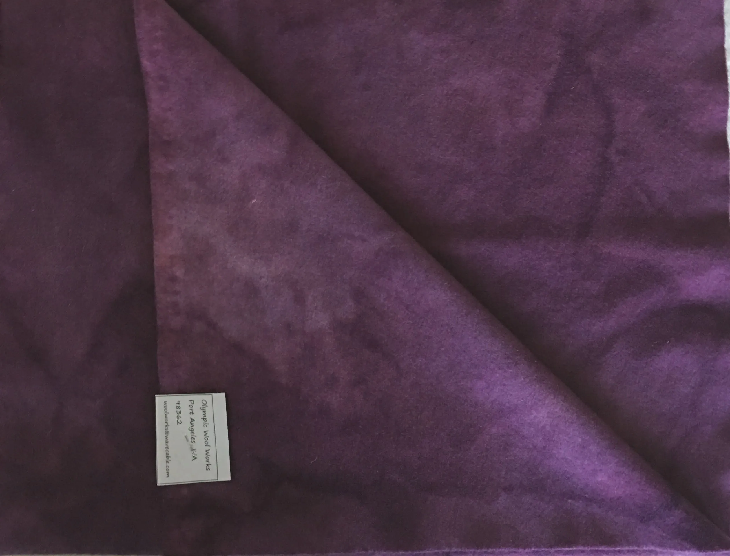 PLUM DANDY Hand Dyed HALF YARD Wool Fabric for Wool Applique and Rug Hooking )