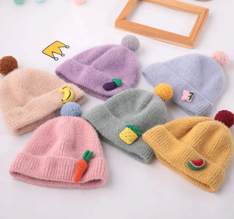 Pom Pom Baby Winter Cap - Banana