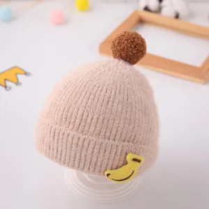 Pom Pom Baby Winter Cap - Banana