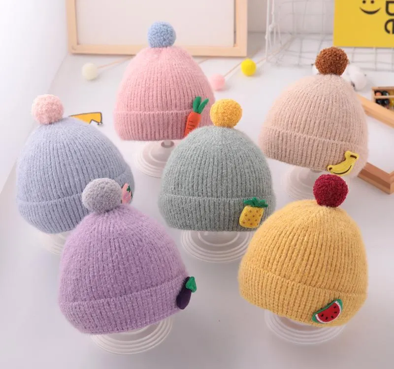 Pom Pom Baby Winter Cap - Banana