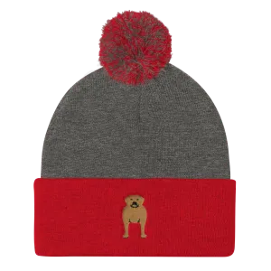 Pom Pom Knit Cap