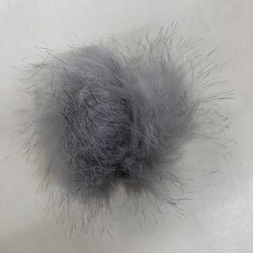 Pom Poms Light Grey - 8cm with Elastic Loop