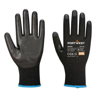 Portwest LR15 PU Cut Level B Touchscreen Glove (Pk12)-AP33