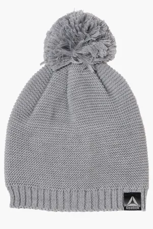 Reebok Pom Pom Knit Beanie Hat - Grey