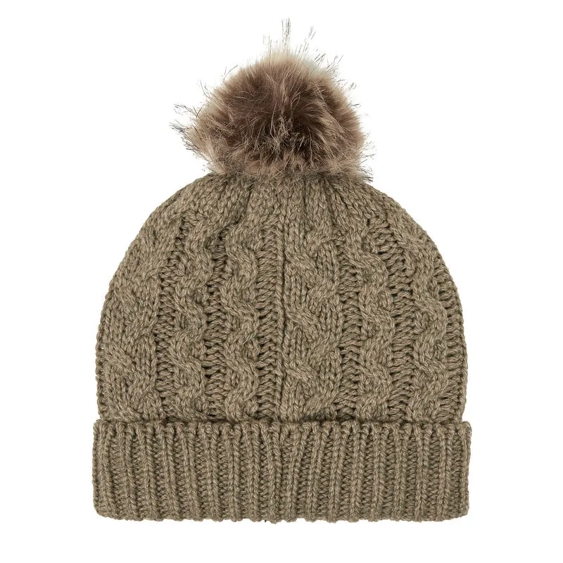 Ridgeline Nordic Fleck Bobble Hat Teak