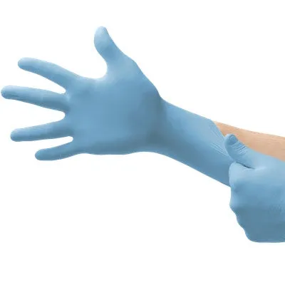 Safety Zone® Blue 4.25 Mil Food & Exam Grade Powder-Free Nitrile Gloves (S - XL Sizes Available) - Case of 100