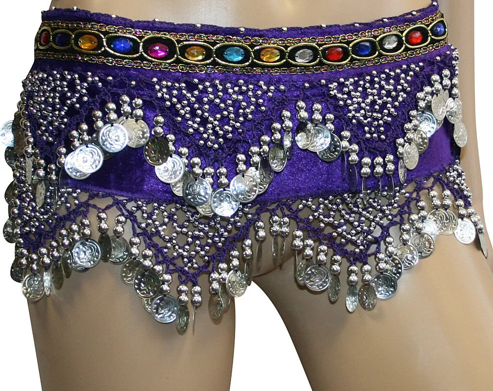 Sequins Jewelry Charms Belly Dance Hip Scarves