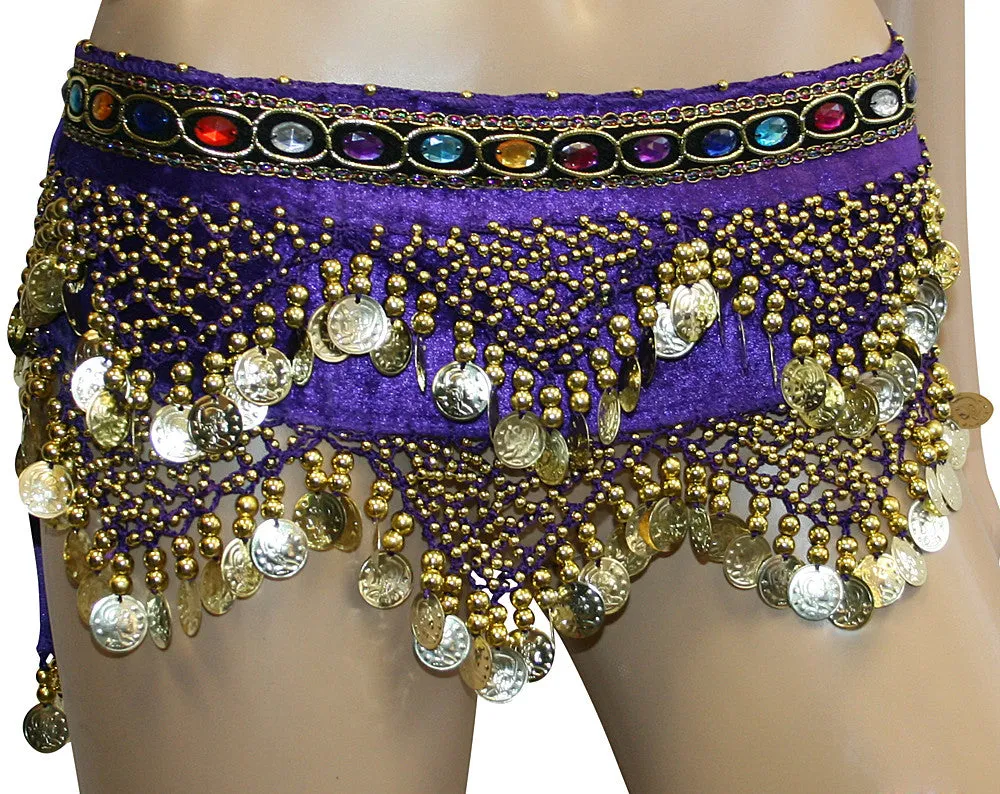 Sequins Jewelry Charms Belly Dance Hip Scarves