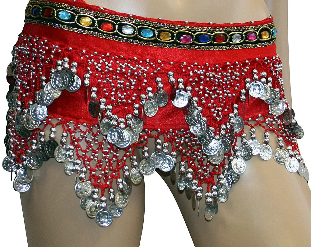 Sequins Jewelry Charms Belly Dance Hip Scarves